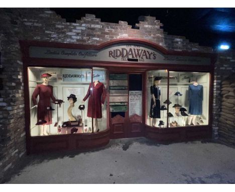 Riddaway's Ladies Outfitters Complete Shopfront.  Riddaway's Ladies Outfitters complete shopfront comprising double frontage 