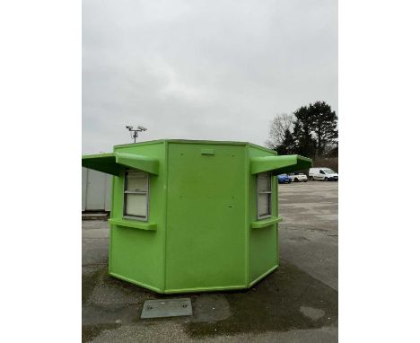 Kiosks Octagonal Ticket Kiosk An octagonal modular ticket kiosk situated at the entrance, the furthest one from the wall. HxL