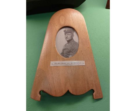Flambards Flight Photograph frames One with a portrait of Rittmeister Manfred von Richthofen, 28x19cm. and a pair of frames 1