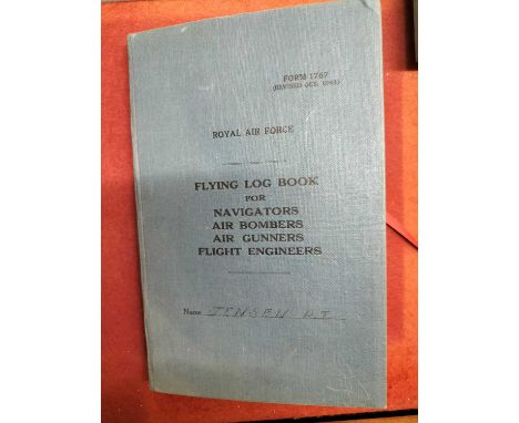The War Gallery Royal Australian Air Force R.A.A.F. Flying log book for P.T Jensen  Copy of the flying logbook for Sgt. P.T J