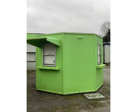 Kiosks Octagonal Ticket Kiosk An octagonal modular ticket kiosk situated at the entrance, nearest to the wall. HxWxL 223x300x