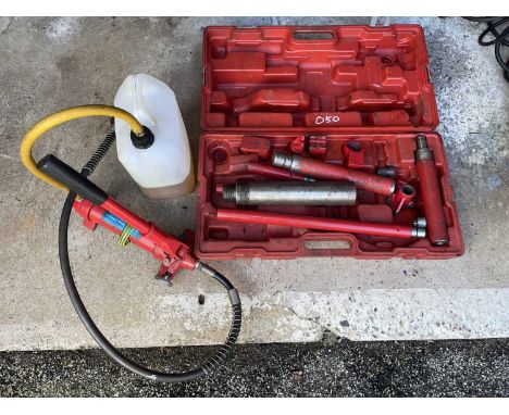 Outside Workshop Tools. A Hilka 4 tonne hydraulic body repair kit.