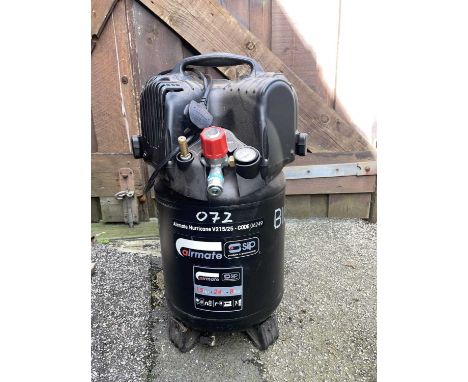 Outside Workshop Tools. A SIP Airmate Hurricane V21 5/25 air compressor.