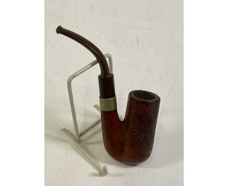 A South Africa Boer War Pipe for the 1st Oxfordshire Light Infantry, and the dates 1899, 1900, 1901 and the name F. Gardner