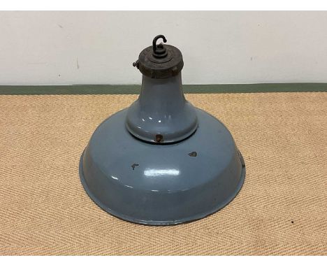 A metal industrial light, 42 x 46cm