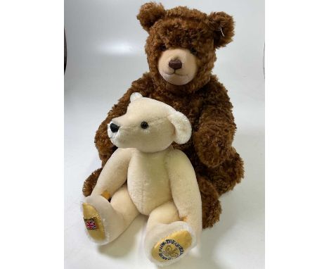 STEIFF; a limited edition collectors' bear 655234, height 43cm seated, also with a Merrythought collectors' bear commemoratin