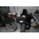 *Two Electric Kettles, Assorted Cups, etc.