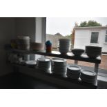 *Assorted White Crockery Including Side Plates, Ceral Bowls, Soup Bowls, Aluminium Plate Dividers,