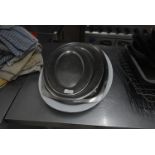 *Five Stainless Steel Trays