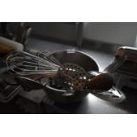 *Stainless Steel Mixing Bowl, and Assorted Kitchen Tools