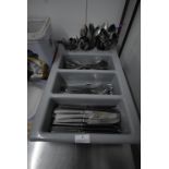 *Four Compartment Cutlery Tray Containing Stainless Cutlery