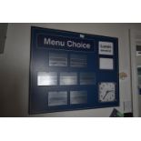 *Menu Choice Board with Clock