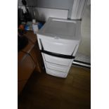 *Four Drawer Plastic Storage Unit