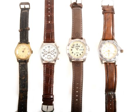 A collection of wrist watches, including Rotary, Smiths, Sekonda, Timex and Casio, bracelet and strap models.