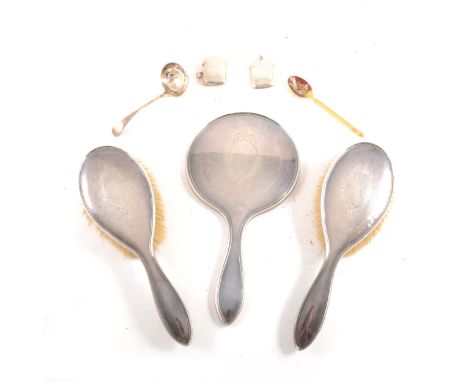 Silver vestas, Birmingham 1897-8, sifter spoon, Haseler Brothers (Edward John Haseler &amp; Noble Haseler), Birmingham 1896, 