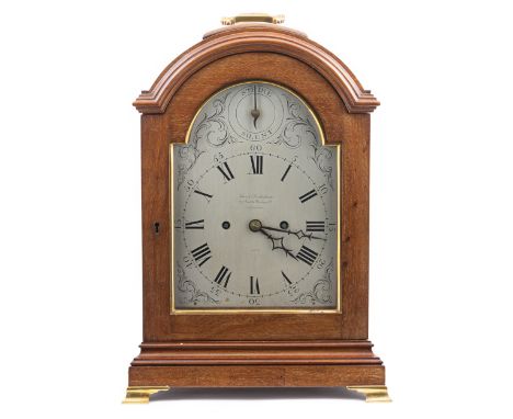 Charles Frodsham, 2474 mahogany bracket clock, circa 1900, silvered ached dial, with Strike/silent chart, double fusee moveme