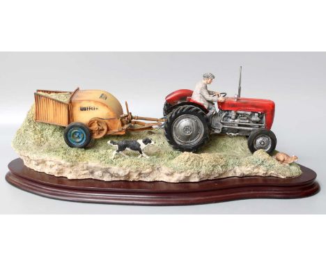 Border Fine Arts 'Hay Turning' (Massey Ferguson Tractor and Wuffler), model No. JH110 by Ray Ayres, limited edition 793/1750,