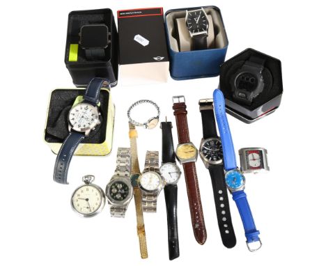 Various wristwatches, including Casio G-Shock, Fossil, Citizen etcLot sold as seen unless specific item(s) requested 