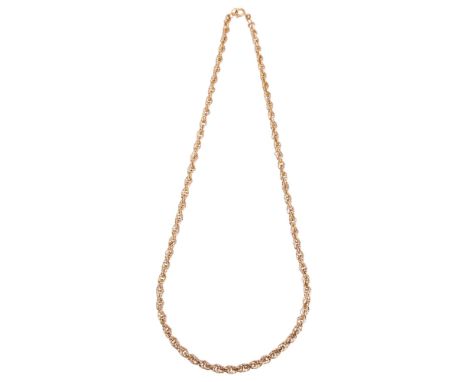 An Italian 9ct gold Prince of Wales link chain necklace, length 50cm, 19.3gNo damage or repair, no broken links, clasp workin