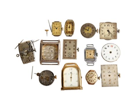 Various wristwatch movements, including Rolex, Doxa, Astral etcLot sold as seen unless specific item(s) requested 