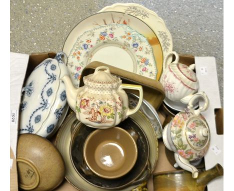 Ceramics - a Royal Doulton series ware plate; a Paragon Country Lane teapot; another, Royal Doulton Grantham pattern; Denby t