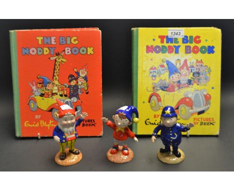 Noddy - a Royal Worcester figure Noddy;  others Big Ears & Mr Plod;  a 1959 copy The Noddy Big Annual;  another 1960 (5)