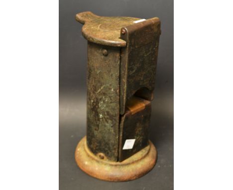 Railway Interest - brass and cast iron booking office ticket clipping machine, J B Edmondson, Cheetam, Manchester