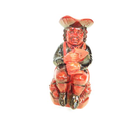 Peggy Davies Flambe Toby Jug  Ruby Fusion 22cm