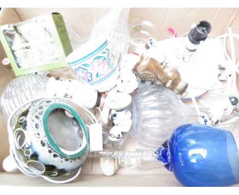 A Box of Glass and Ceramics to include Poole