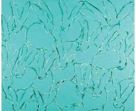Hunt Slonem (American/Louisiana, b. 1951) , "Cartier", 2016, oil and diamond dust on canvas, signed, titled, dated and inscri