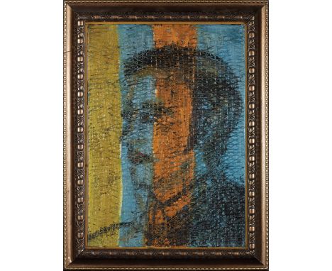 Hunt Slonem (American/Louisiana, b. 1951) , "Rudolph Valentino", 1995, oil on canvas, signed, titled, dated and inscribed en 