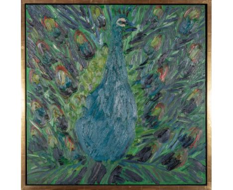 Hunt Slonem (American/Louisiana, b. 1951) , "Pierre", 2013, oil on canvas, signed, titled, dated and inscribed en verso, 30 i