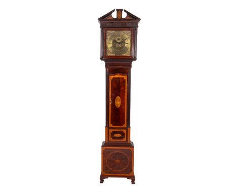 Alexander Stewart, Dublin, an Inlaid mahogany longcase clock, the eight-day duration movement striking the hours on a bell wi