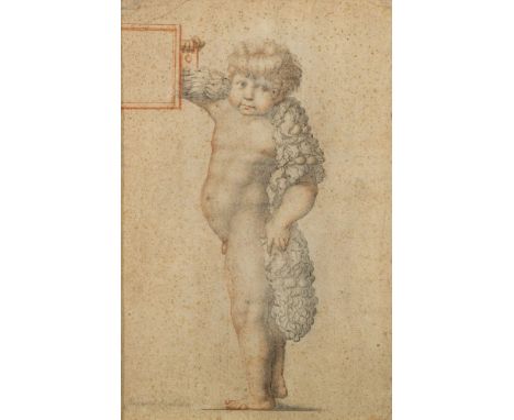 Roman School (early 17th century), after RaphaelPutto with a foliate garland draped around his shoulders, bearing a partial c
