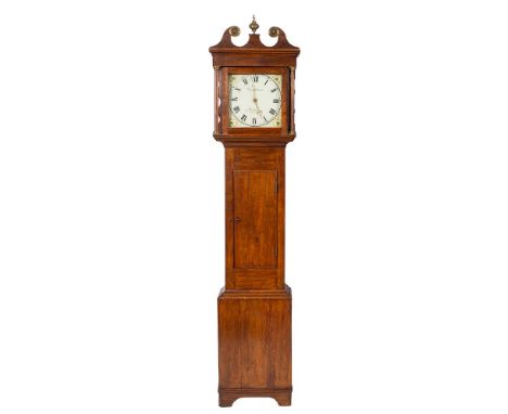 Chas. Haines, Swindon, an oak longcase clock,  the thirty-hour duration movement striking the hours on a bell with the square