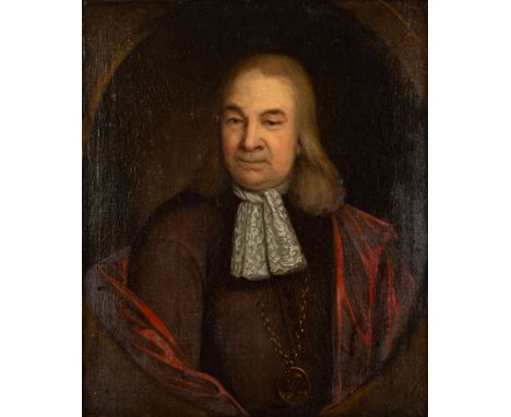 Flemish School (late 17th Century)Portrait of a Gentleman, described as a 'Burgomaster'half-length, wearing a lace jabot and 