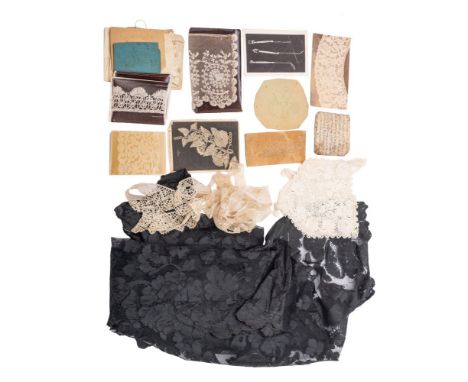 Queen Mary of Teck (1867-1953) and Shaldon Lace School.A collection of lace samples and manuscript correspondence between Rev