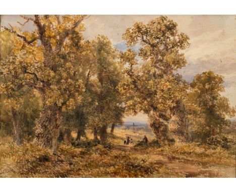 David Cox II (British, 1809-1885)Figures on a country pathsignedwatercolour, 36 x 53cm;together with two further watercolours