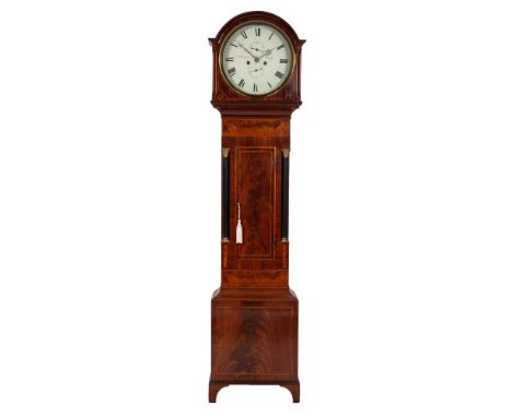 James Christie, Perth a mahogany Georgian longcase clock,  the eight-day duration movement striking the hours on a bell with 