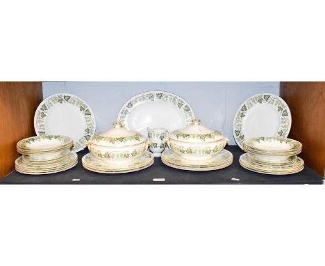 A Wedgewood dinner service in the Santa Clara pattern, including a pair of tureens (one shelf) 