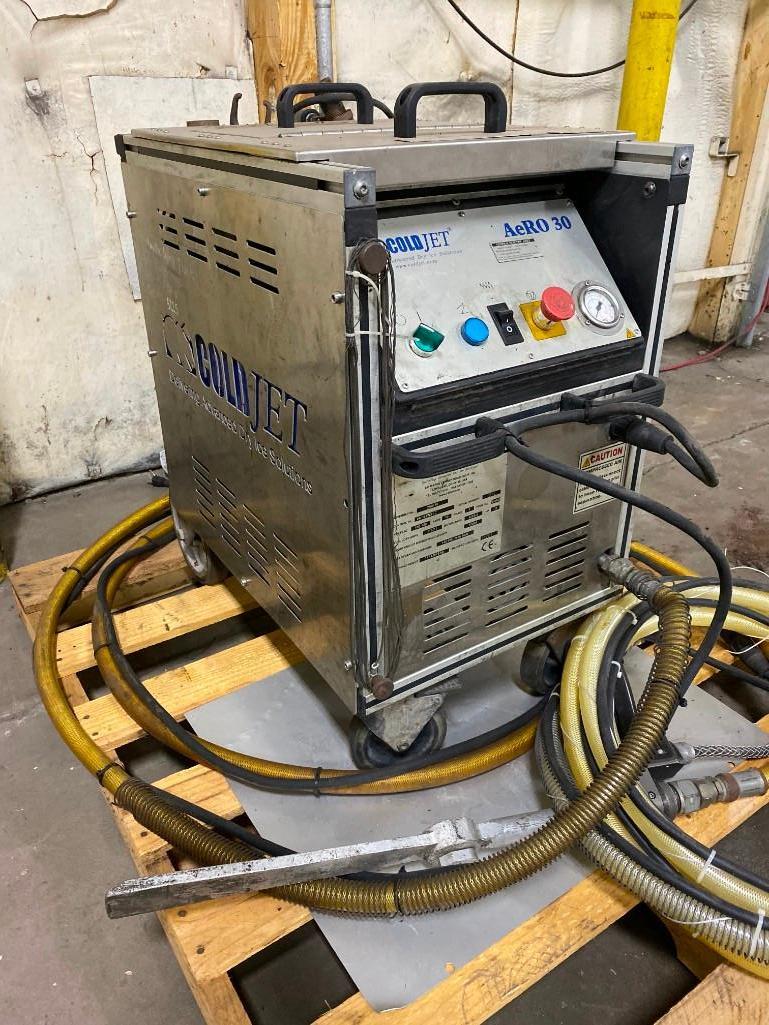 Cold Jet Aero 30 dry ice blast machine. Consigner states unit is in