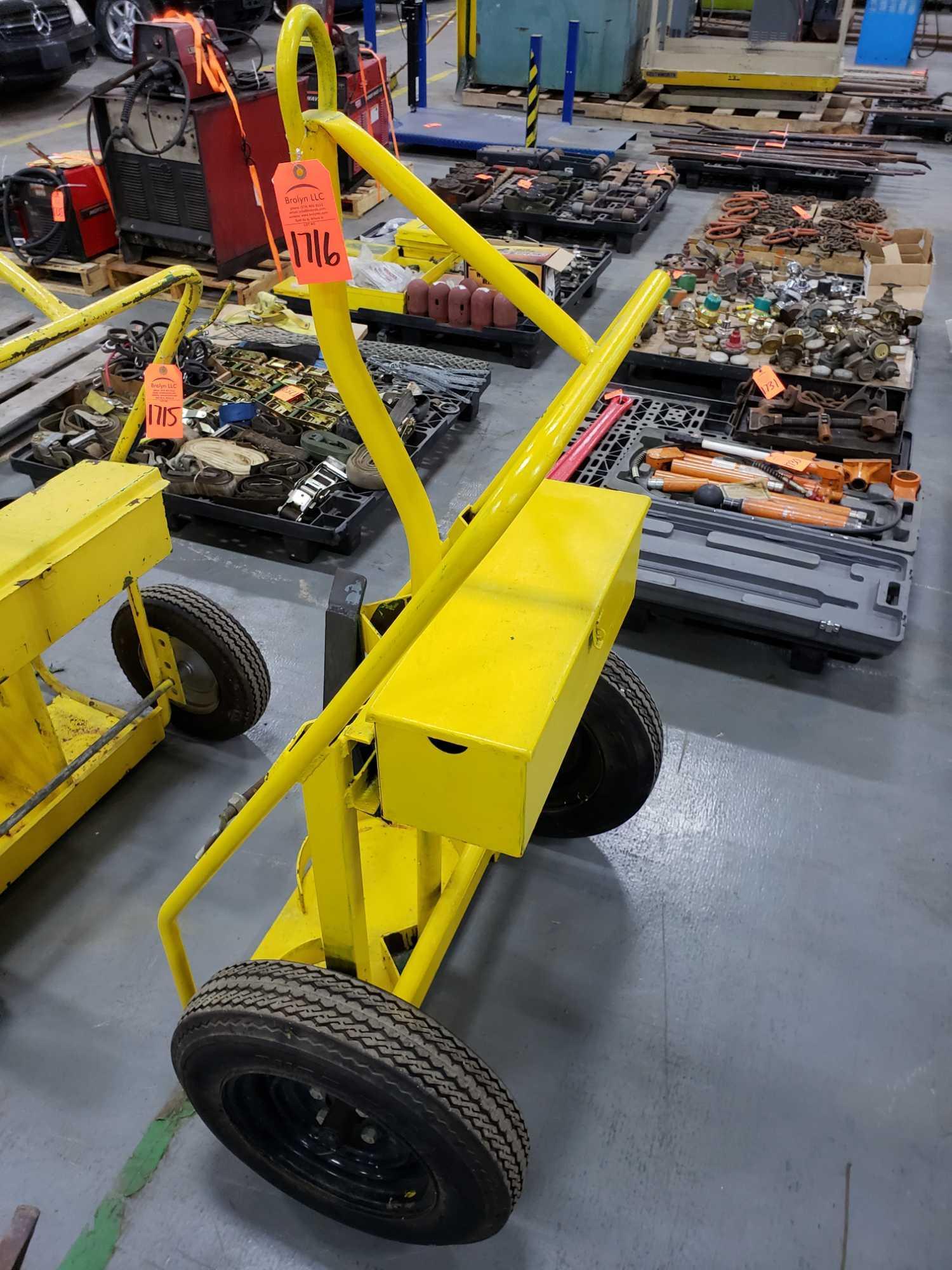 Heavy duty factory torch cart with pneumatic tires. All items at Ahilleas Enterprises will be co