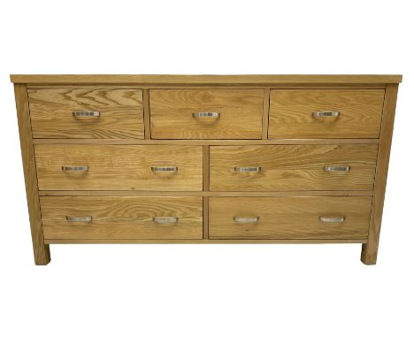 Light ash chest, fitted with seven drawersDimensions: Height:&nbsp;76cm&nbsp; Length/Width:&nbsp;146cm&nbsp; Depth/Diameter:&
