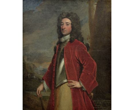 Sir Godfrey Kneller (Lübeck 1646-1723 London)Portrait of Sir Philip Honywood, three-quarter-length, in a breastplate and red 