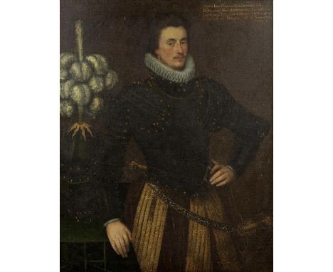 Attributed to Daniel Queborn (undefined, Antwerp 1522-1618 The Hague)Portrait of Captain Isaac Honywood, three-quarter-length