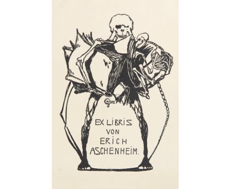WILLI GEIGER Schönbrunn bei Landshut 1878 - 1971 München: Exlibris: Erich Aschenheim - Akademischer Verein für bildende Kunst