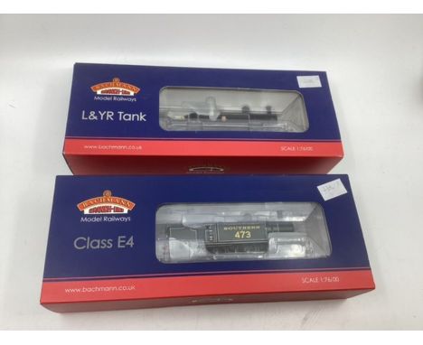 Bachmann model Railway interest ; 31-166 50636 BR black early colour and Class E4 southern Green 35-076 boxed pair (2)