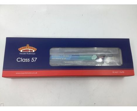 Bachmann model Railways; Class 57 32-763A weathered &nbsp;Chad Varah Compass Blue Loco; Excellent boxed as sold (1)