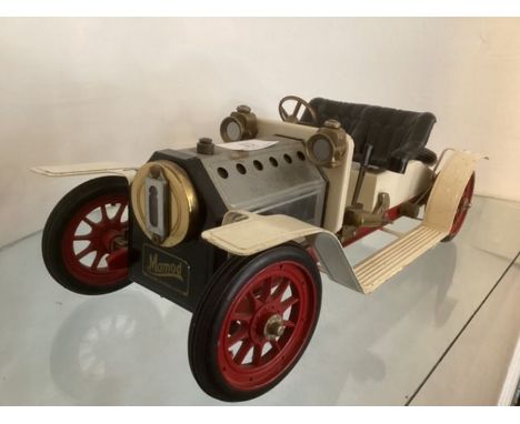 A Mamod steam roadster Mercedes Benz with cream livery, 39.5cm long (unboxed)condition:some bubbling to paintwork