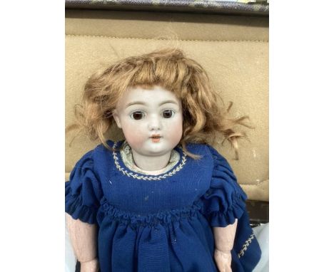 Antique Simon & Halbig German Bisque Doll, 24 IN, Antique Doll, Stamped Body